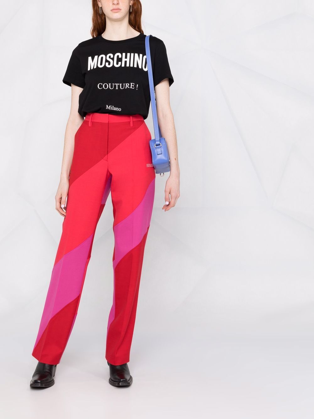 Moschino T-shirt met logoprint - Zwart