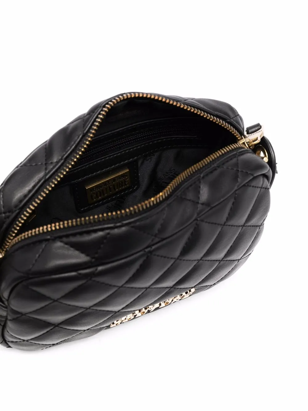 фото Versace jeans couture стеганая сумка-сэтчел с логотипом