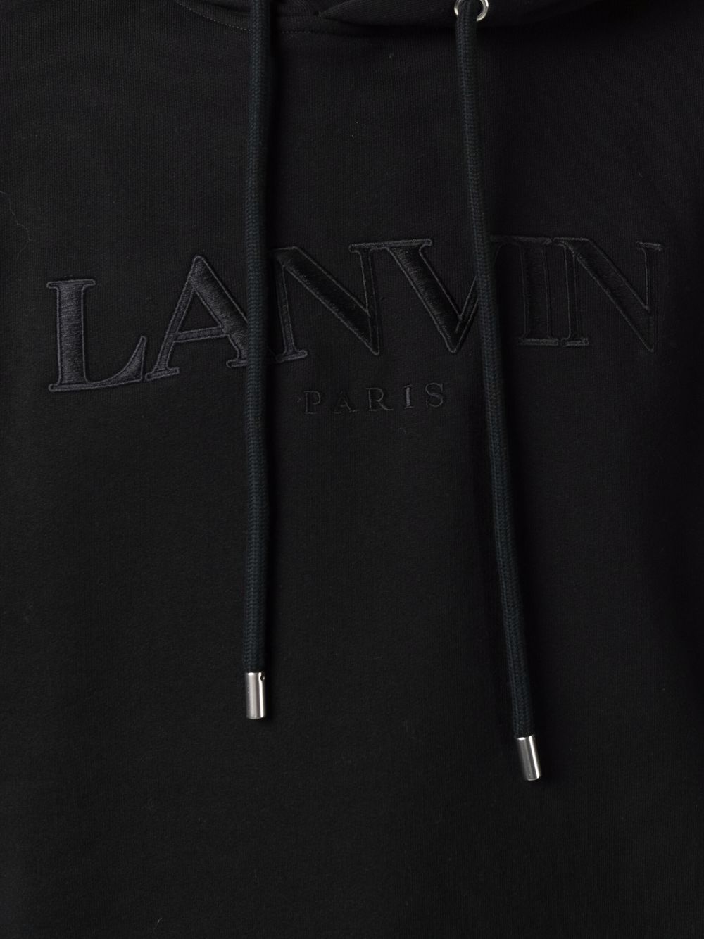 фото Lanvin худи с кулиской и вышитым логотипом