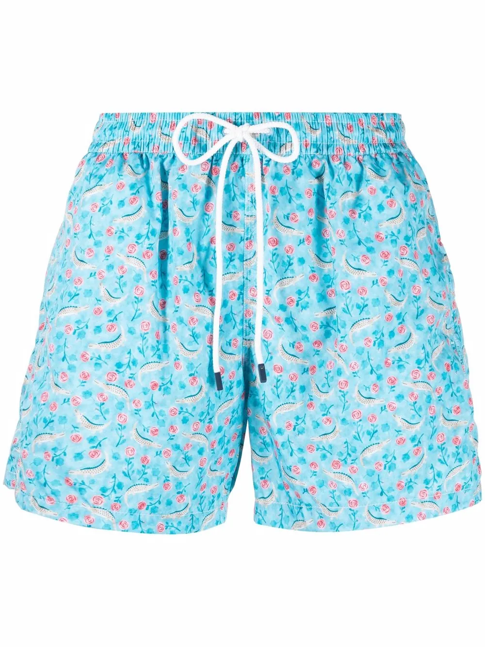 

Fedeli crocodile-print swim shorts - Blue