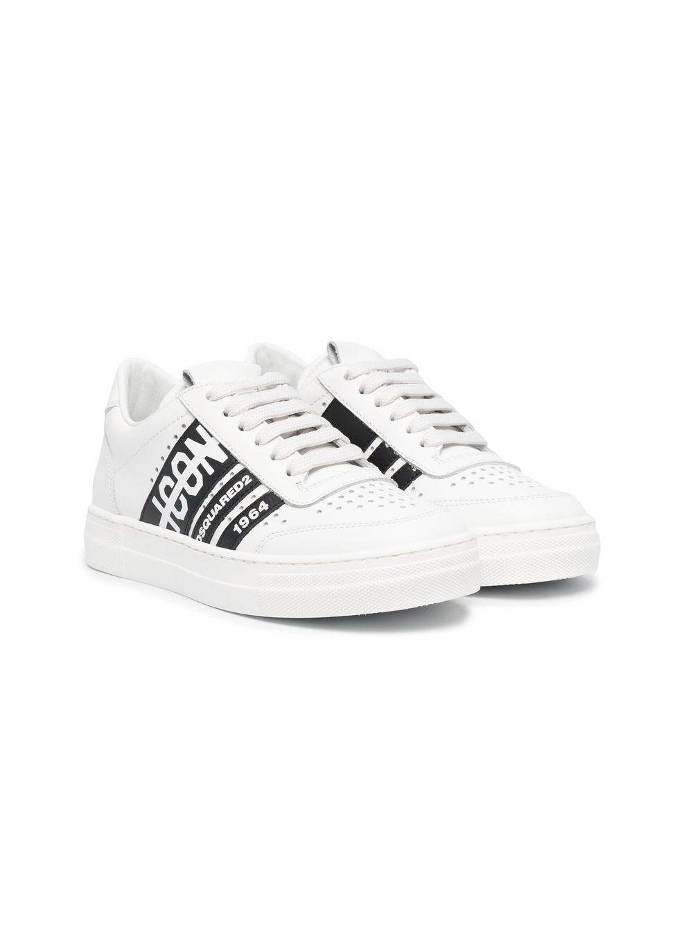 

Dsquared2 Kids tenis bajos con logo estampado - Blanco