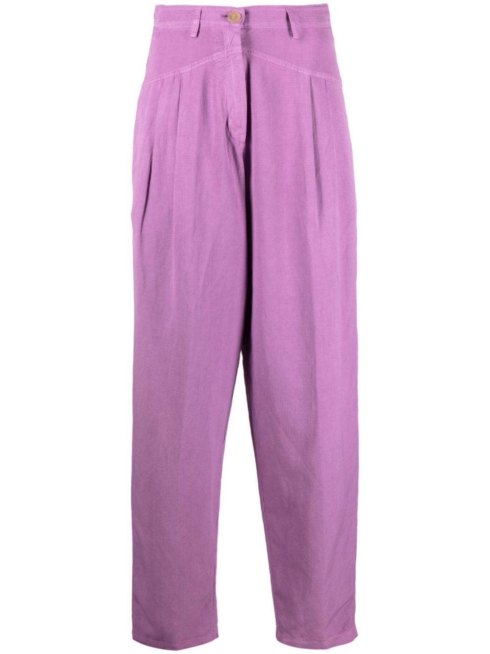 

Forte Forte high-waisted straight-leg trousers - Purple