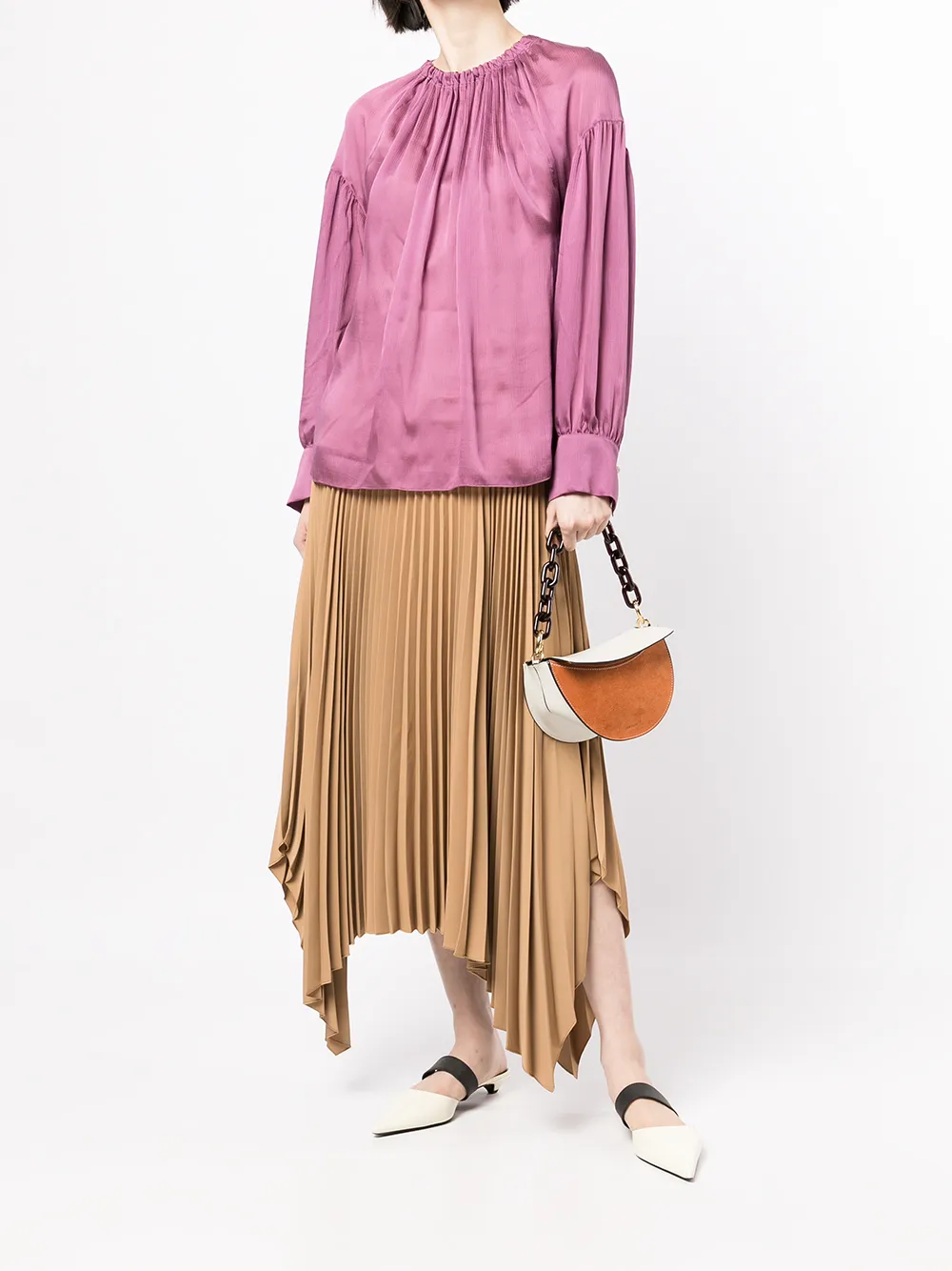 Vince Zijden blouse - Paars