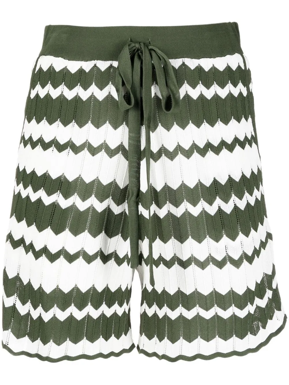 

P.A.R.O.S.H. bermudas con motivo chevron - Verde