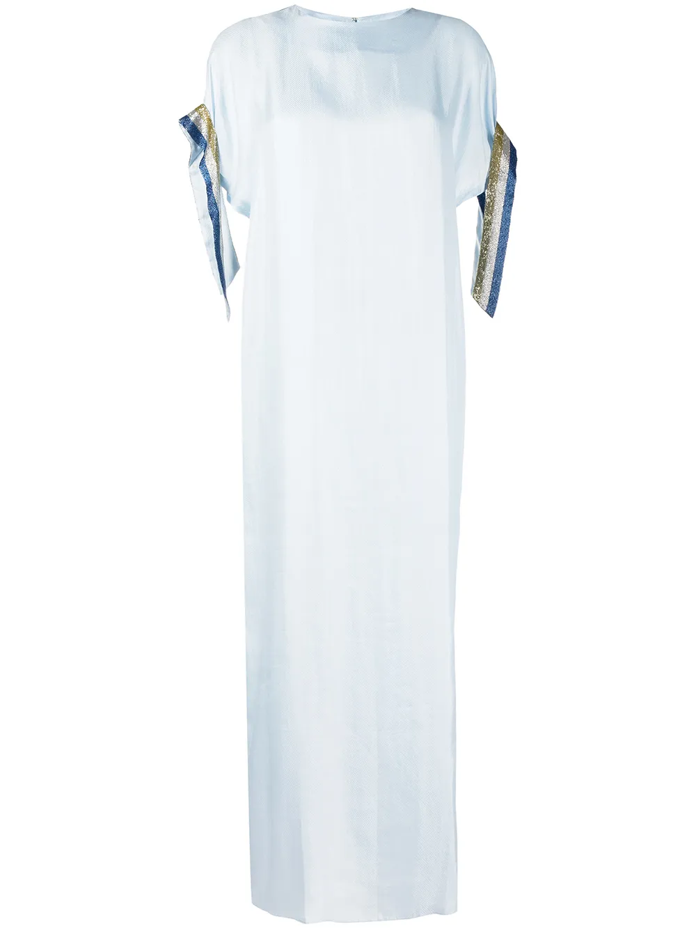 

SHATHA ESSA bead-trimmed maxi dress - Blue