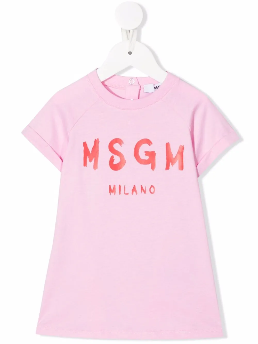 

MSGM Kids vestido con logo estampado - Rosado