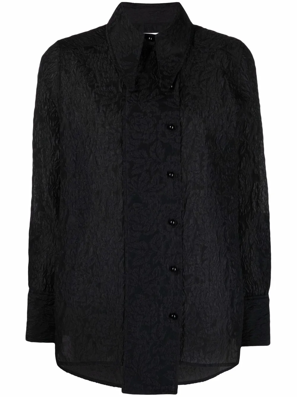 

GANNI camisa con botones descentrados - Negro