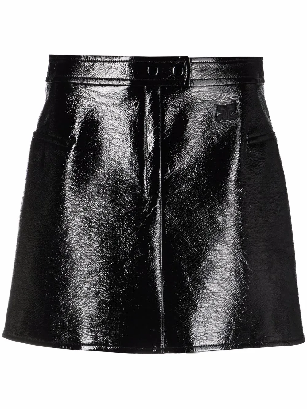 Courrèges лакированная юбка мини