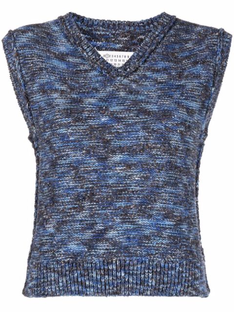 Maison Margiela melange-knit vest Women