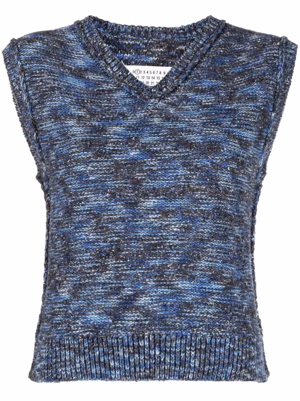 Maison Margiela melange-knit Vest - Farfetch