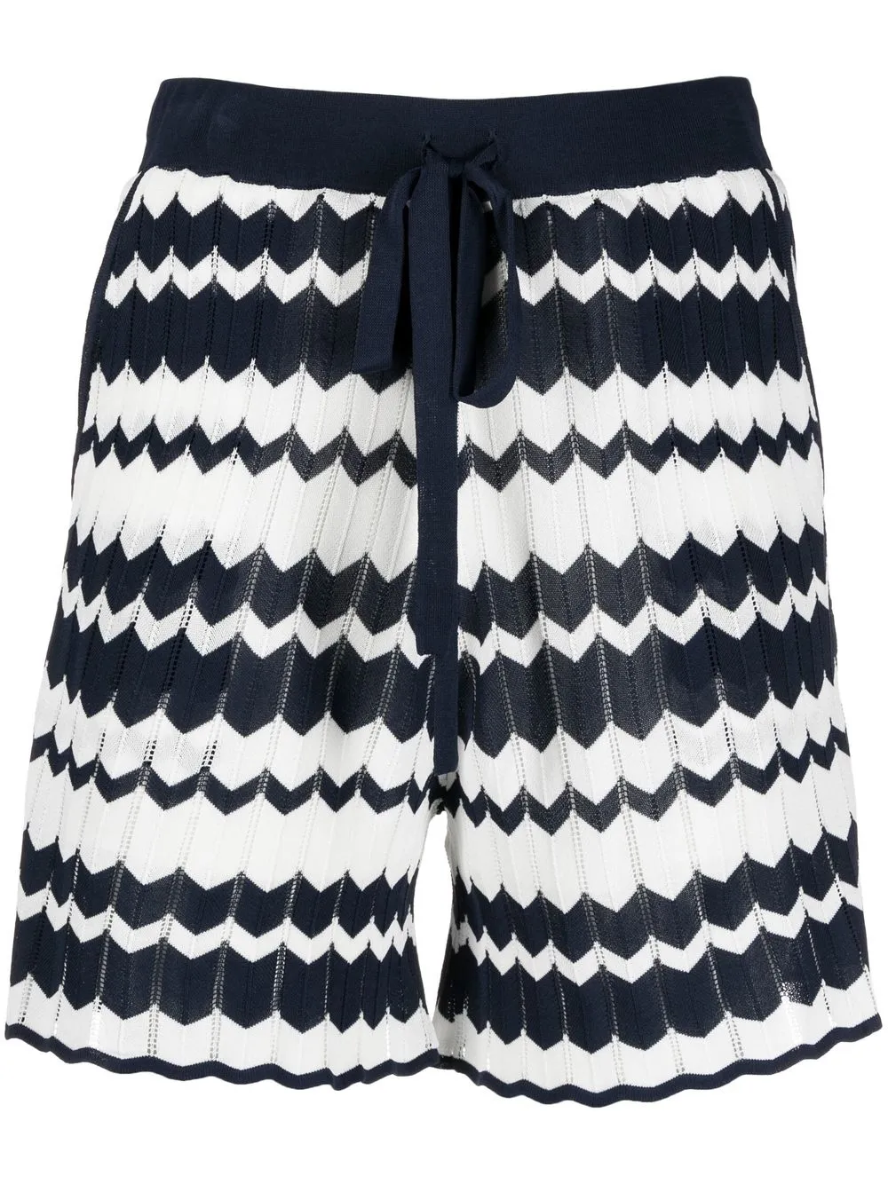 

P.A.R.O.S.H. chevron pattern knitted shorts - Blue