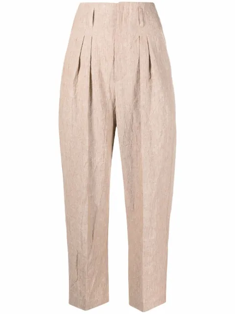 Brunello Cucinelli cropped linen trousers