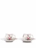 Seletti hybrid contrast-print tea sets - White