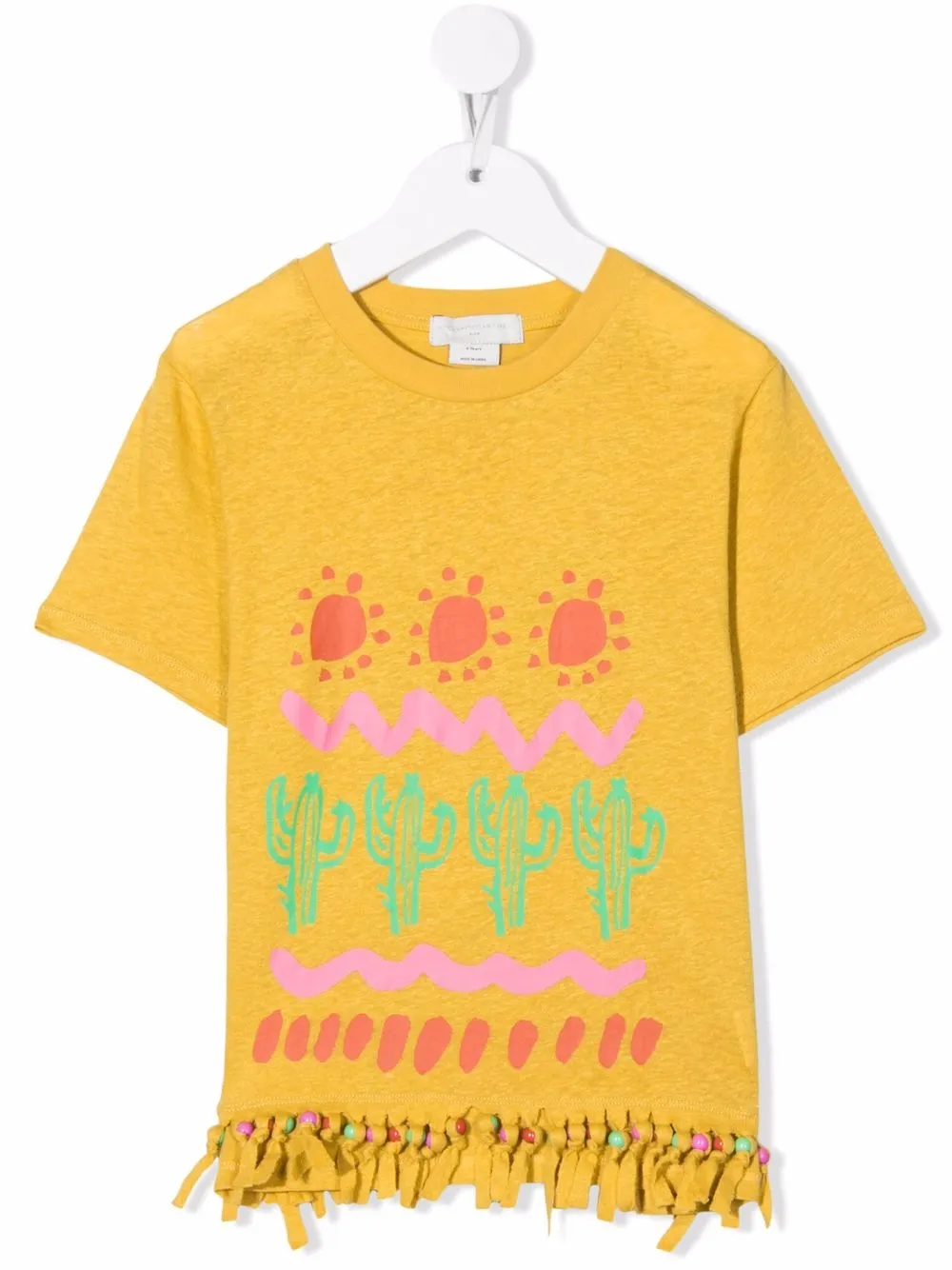 

Stella McCartney Kids playera con estampado gráfico - Amarillo