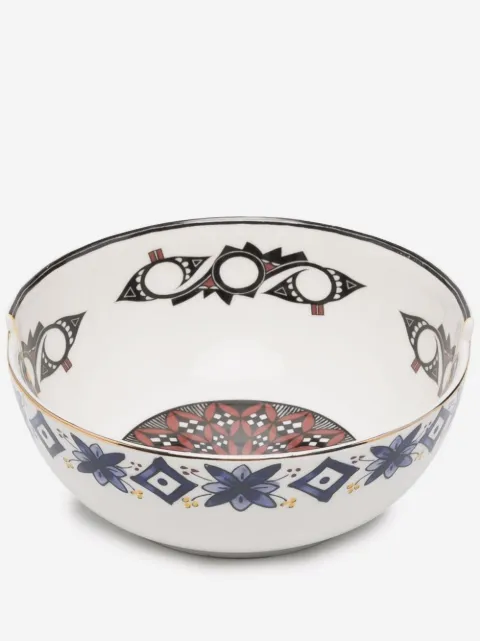Seletti hybrid contrast-print bowl