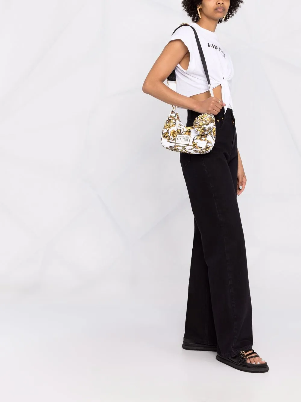 фото Versace jeans couture сумка через плечо с принтом