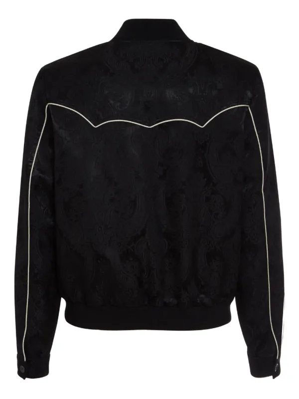 Saint Laurent ペイズリー ボンバージャケット | ブラック | FARFETCH JP