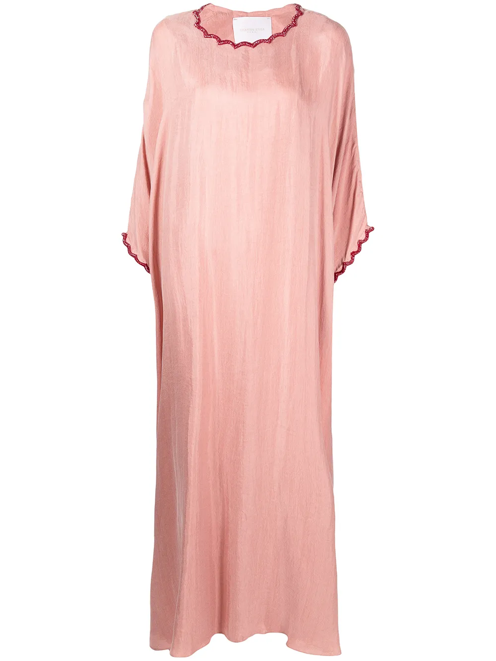 

SHATHA ESSA scallop-trim maxi dress - Pink