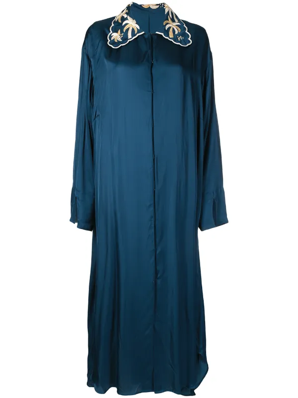 SHATHA ESSA Palm tree-embroidered Maxi 