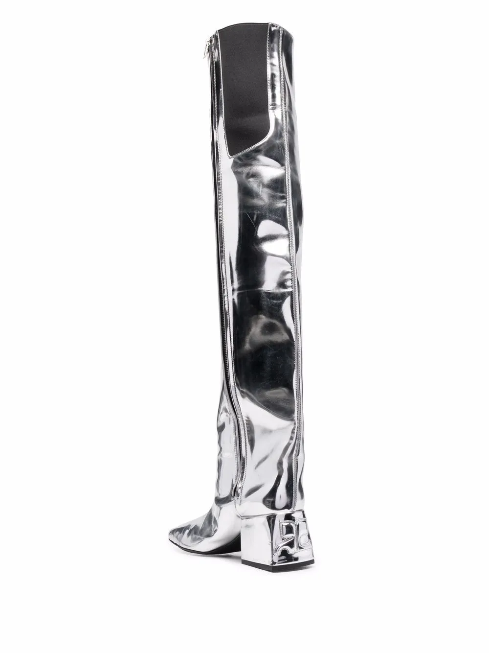 Courrèges metallic over-the-knee boots Grey