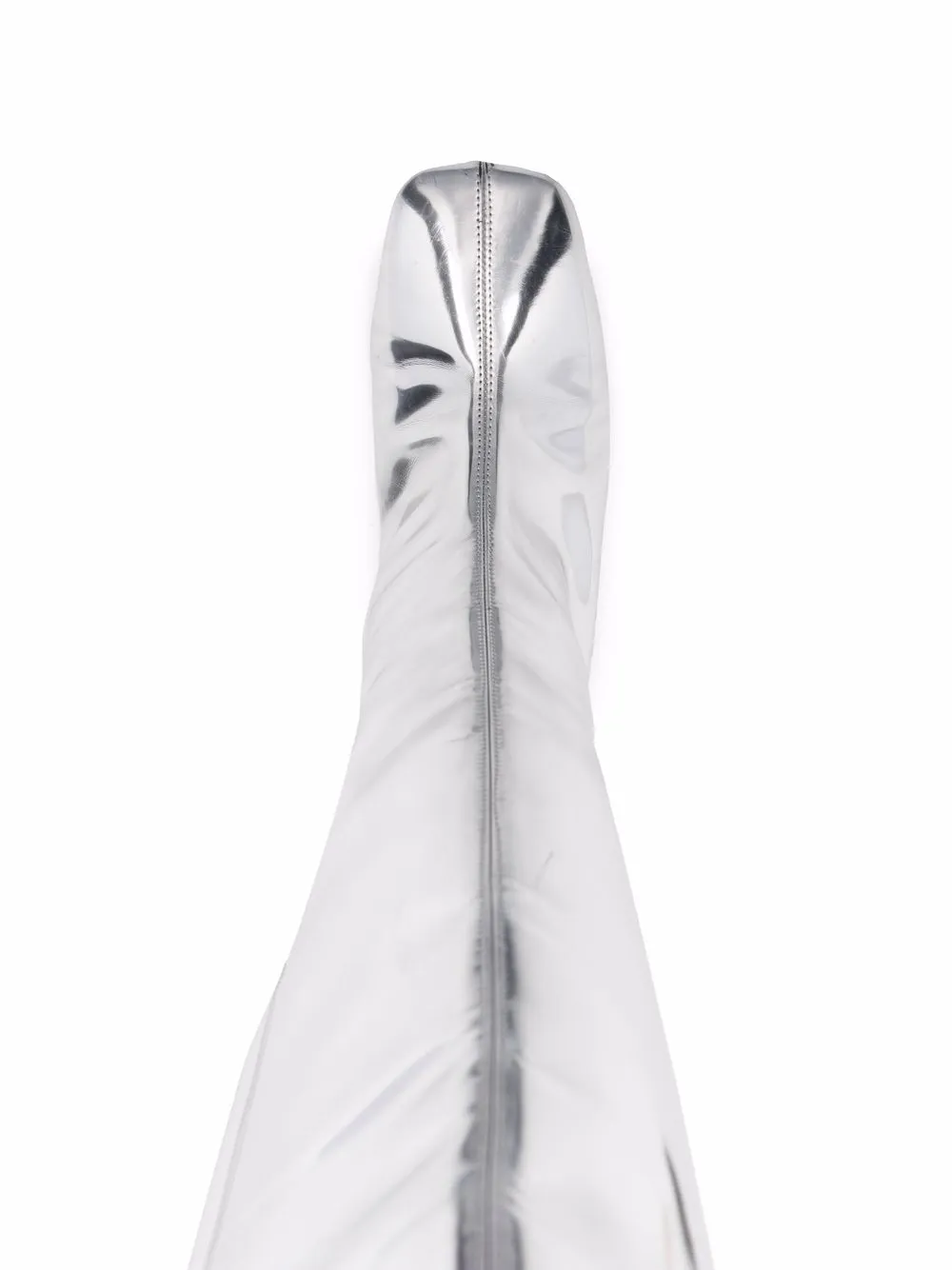 Courrèges metallic over-the-knee boots Grey