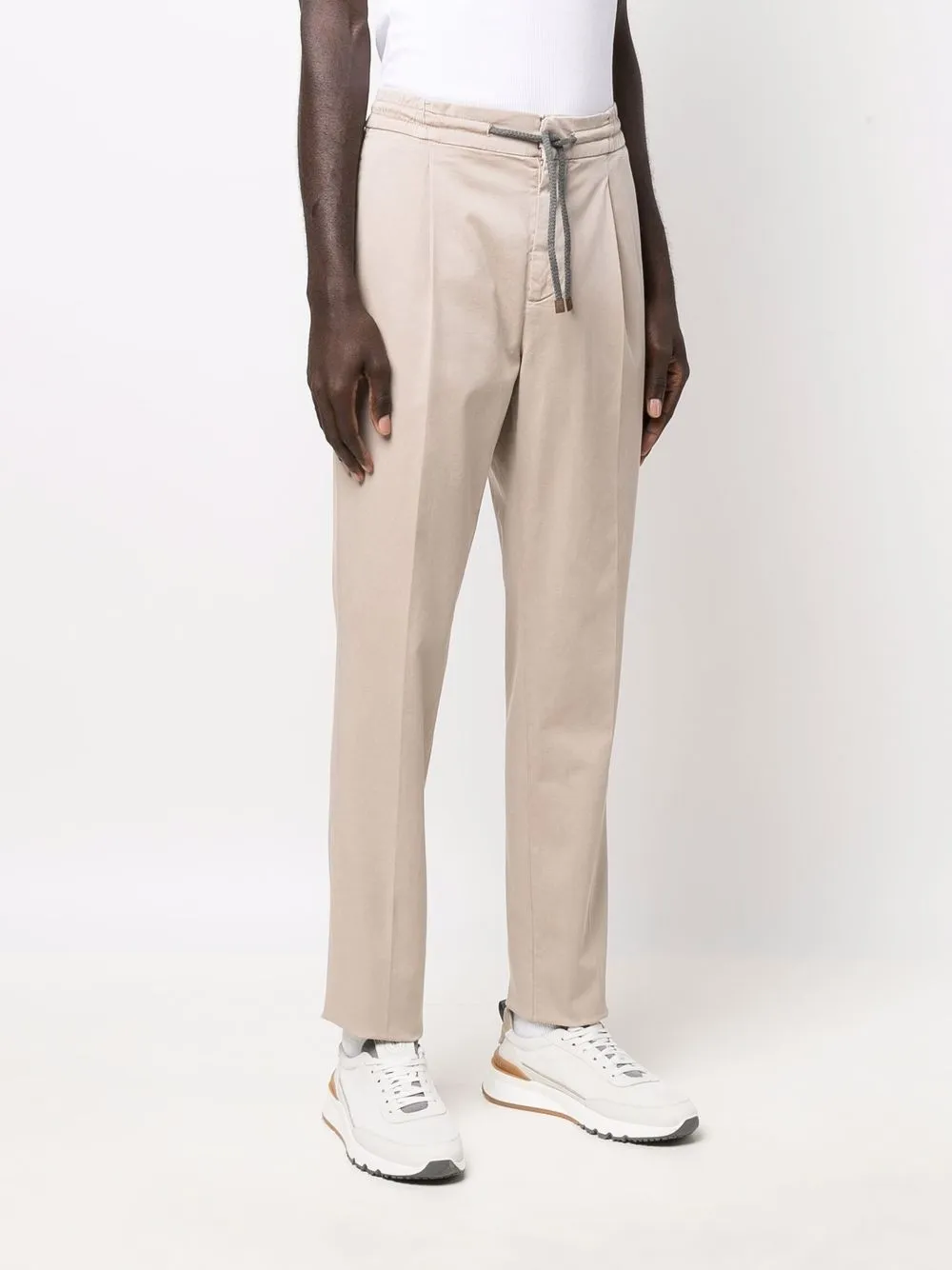 фото Brunello cucinelli брюки чинос прямого кроя с кулиской