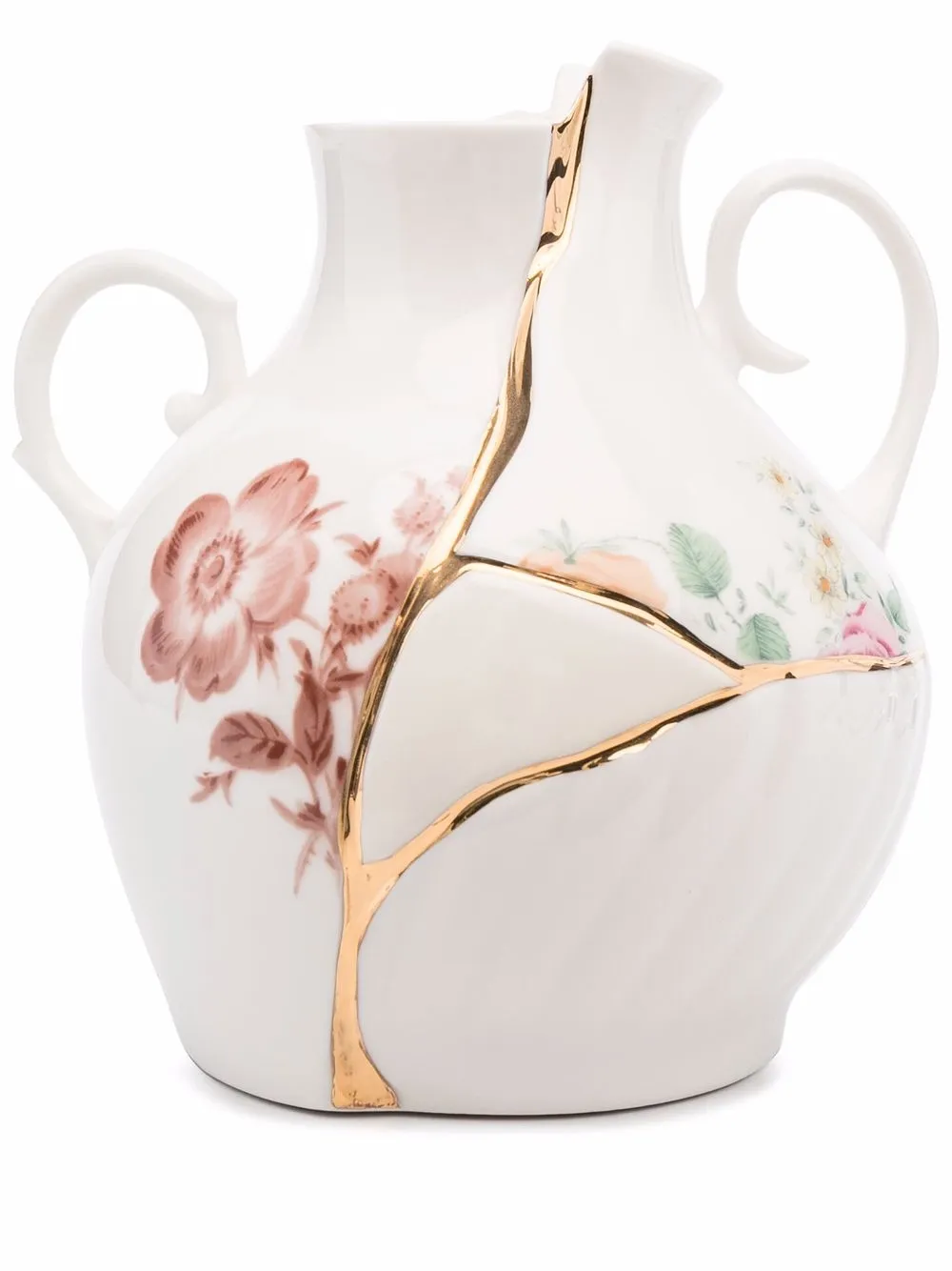

Seletti florero Kintsuji en oro de 24kt - Blanco