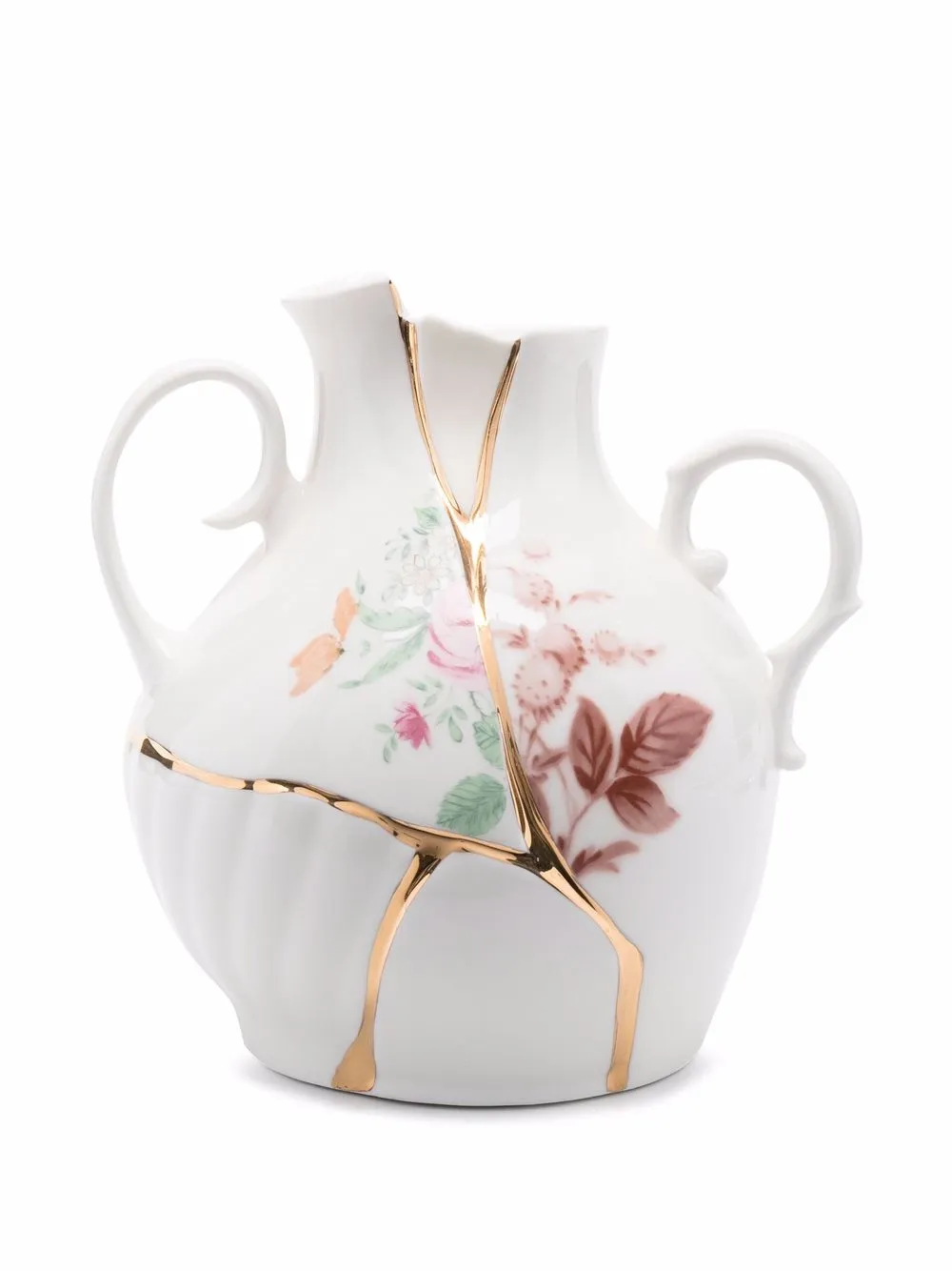 Seletti x Marcantonio Raimondi Malerba Kintsuji kleine vaas (18cm x 16cm) - Wit