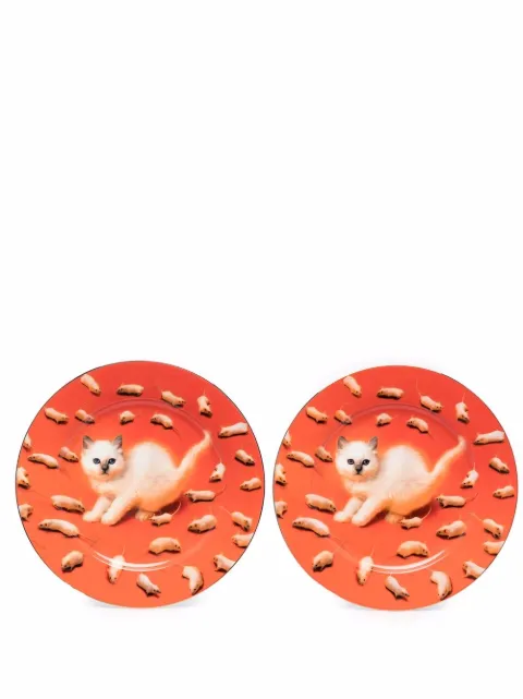 Seletti graphic-print plate