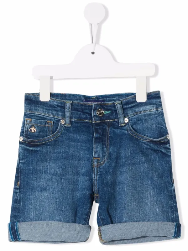 Scotch \u0026 Soda folded-cuff Denim Shorts 