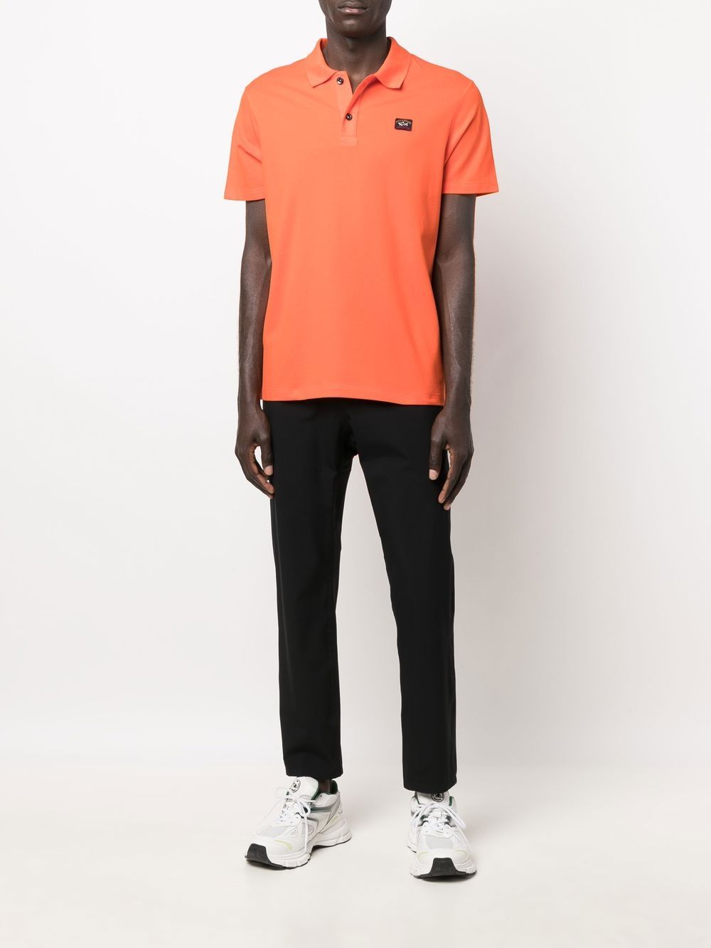 Paul & Shark Poloshirt met logopatch Oranje