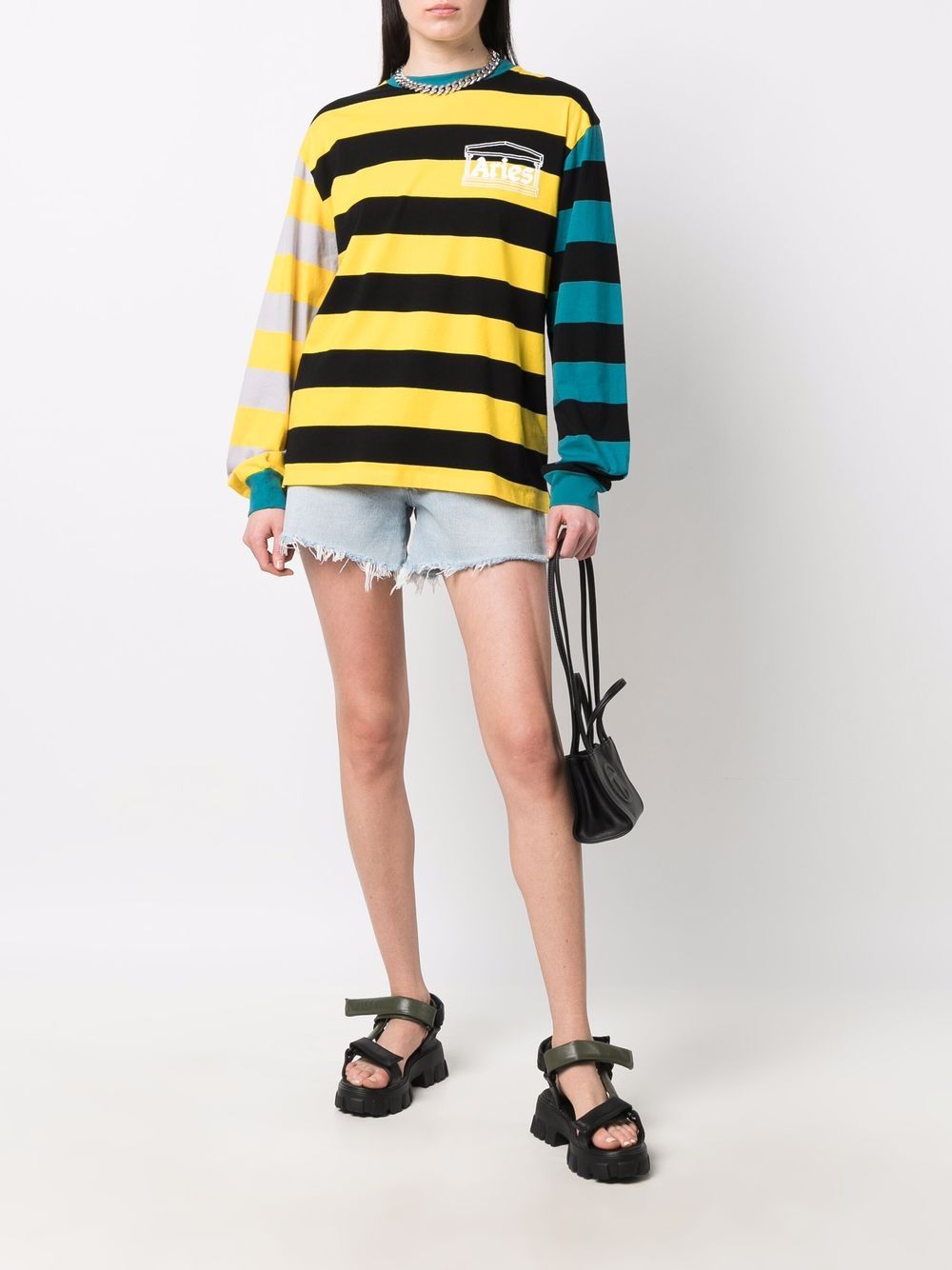 фото Aries striped long-sleeve top