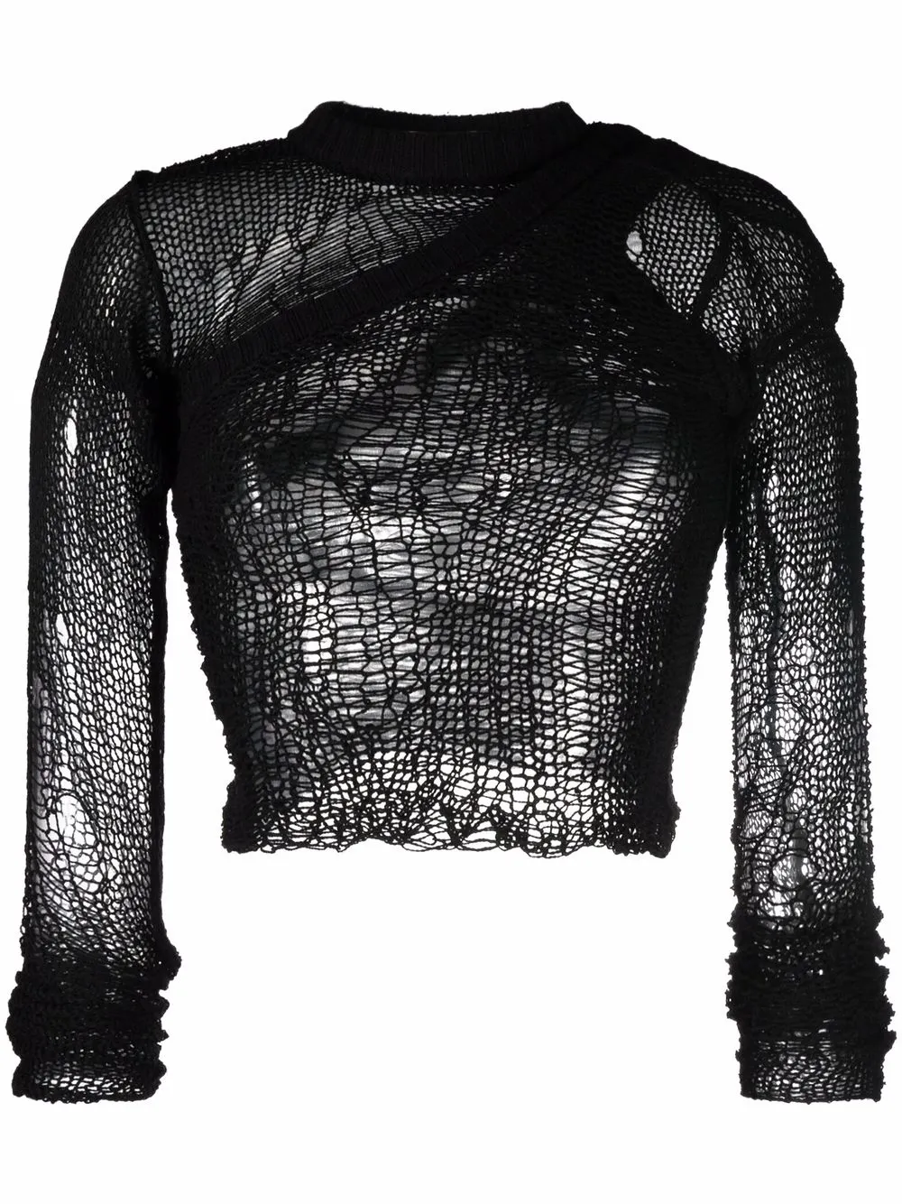 

Rick Owens cropped knit top - Black