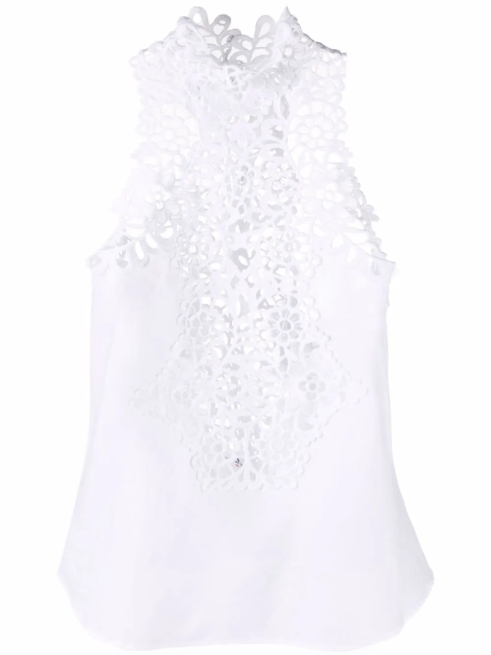 

Ermanno Scervino blusa sin mangas con detalle de aberturas - Blanco