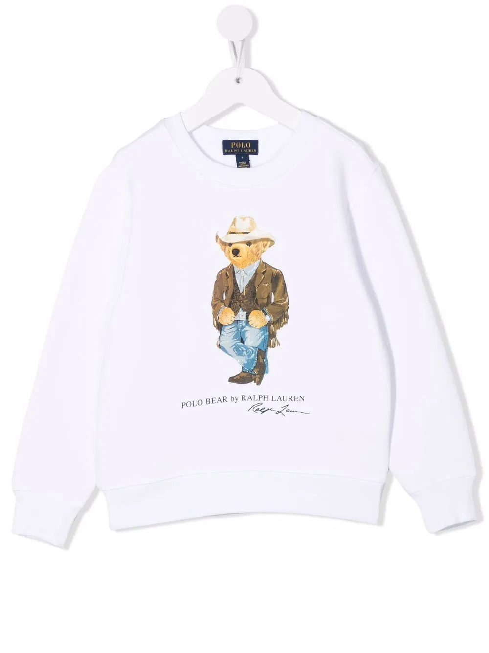 

Ralph Lauren Kids sudadera con motivo Teddy Bear - Blanco