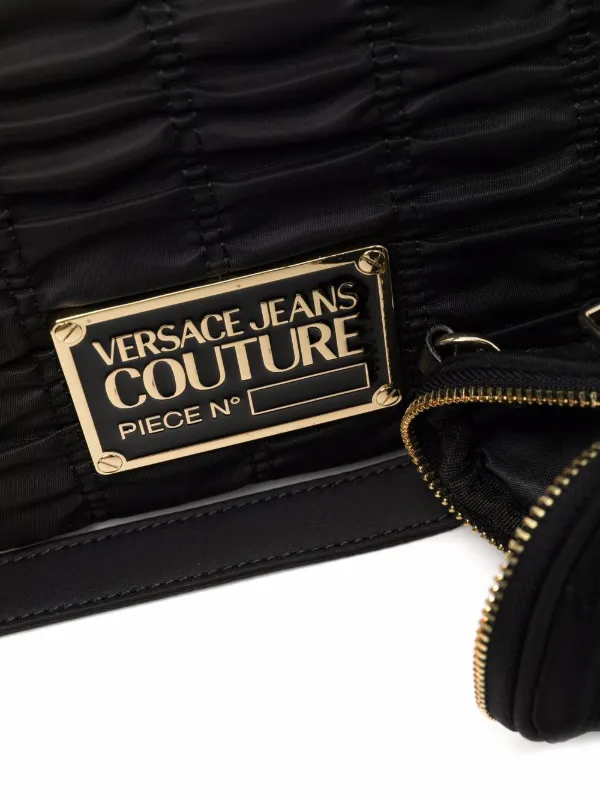 Shop Versace Jeans Couture logo-plaque pleated crossbody bag with Express  Delivery - FARFETCH