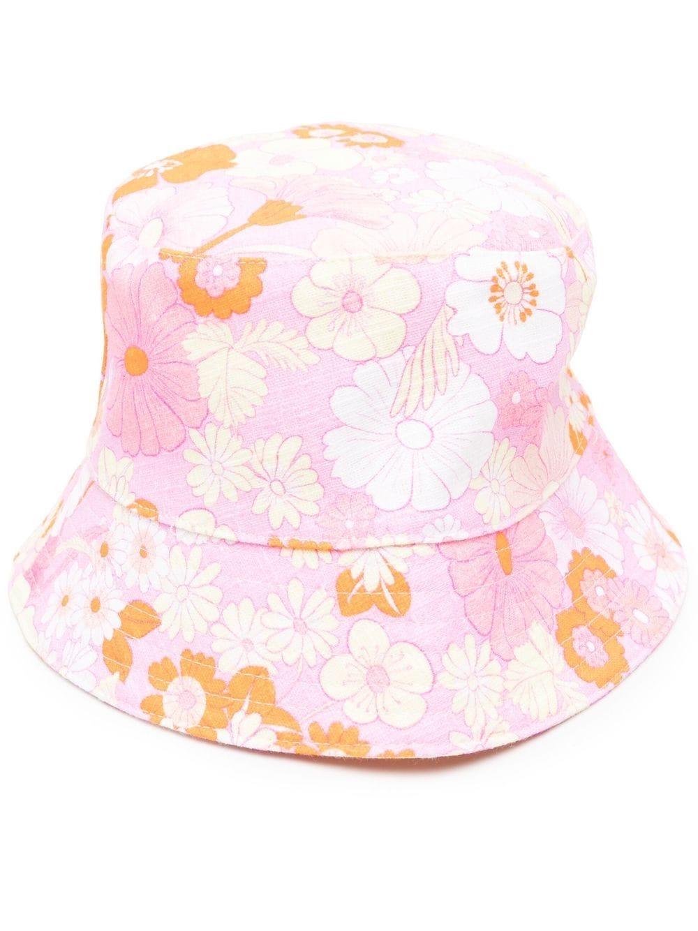 Maje Seventies Flower Power-print Bucket Hat In Pink | ModeSens