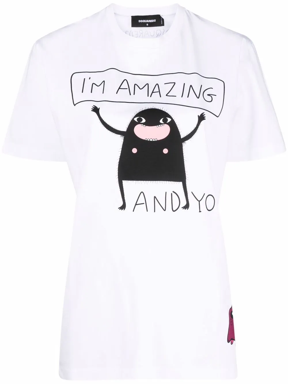 

Dsquared2 playera con estampado gráfico - Blanco