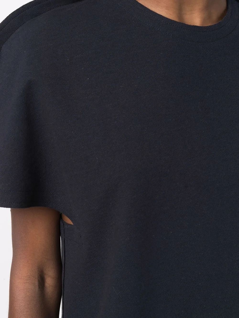 sculpted short-sleeve blouse