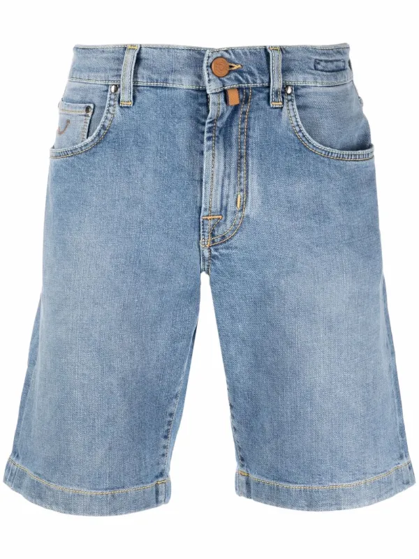 Shop Jacob Cohen handkerchief-detail denim shorts with Express Delivery -  FARFETCH