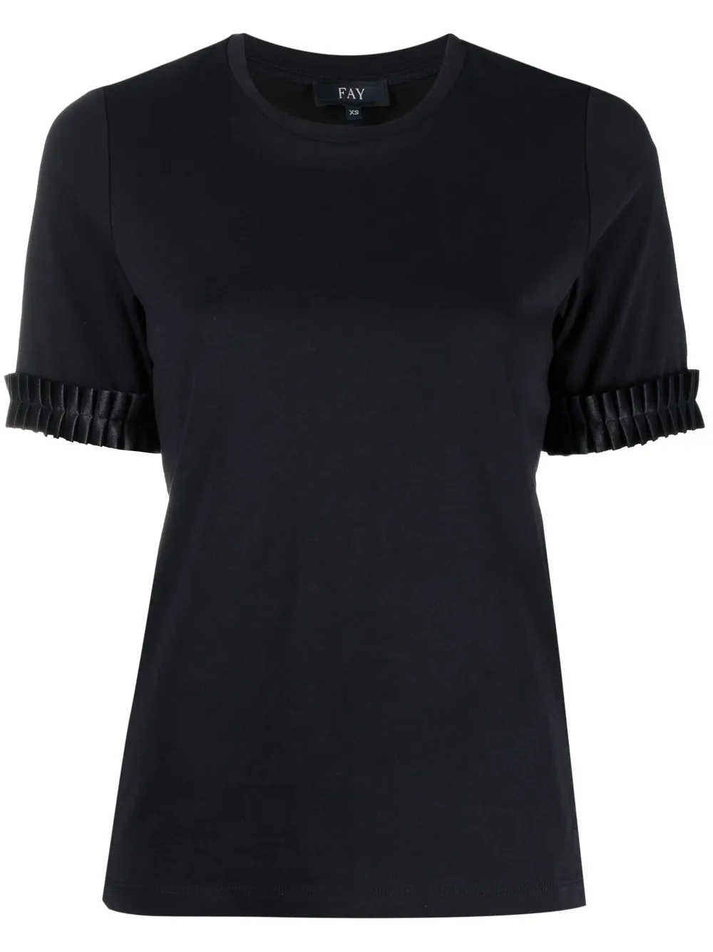 Fay футболка с плиссировкой на рукавах
