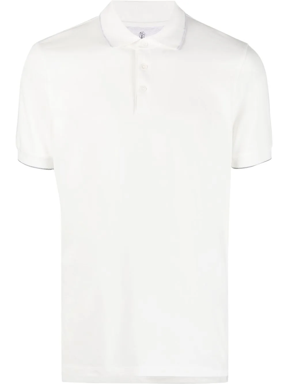 

Brunello Cucinelli playera tipo polo con cierre con botones - Blanco