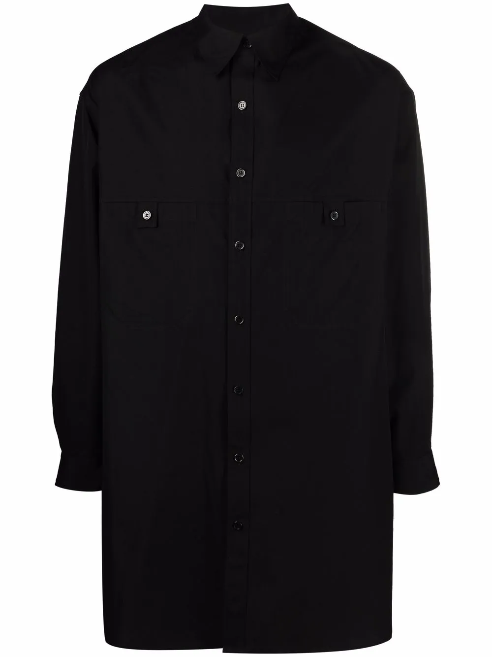 

Yohji Yamamoto camisa larga - Negro