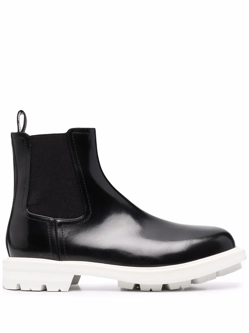 Alexander McQueen botines con suela en contraste - Negro
