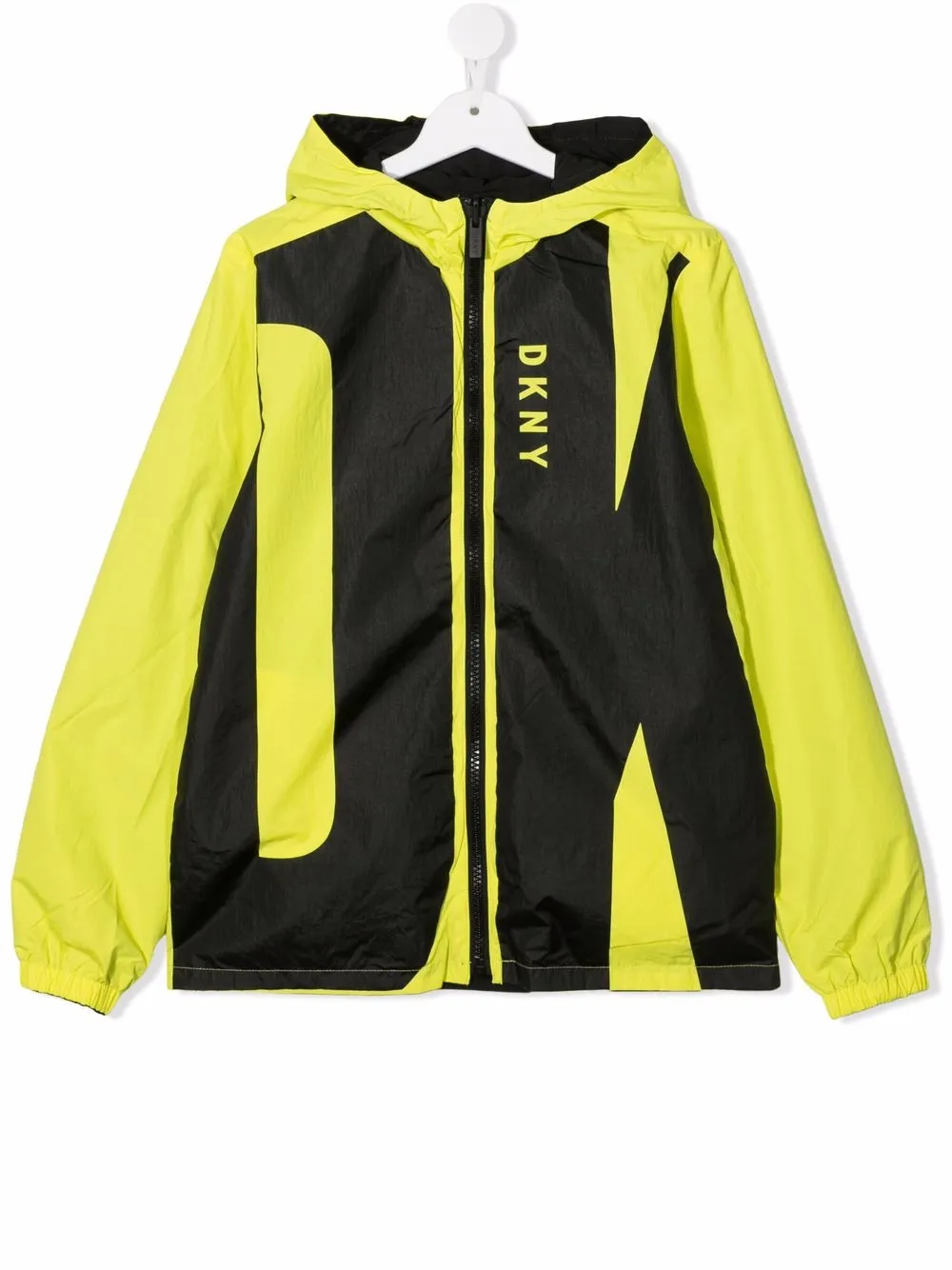 

Dkny Kids chamarra con capucha y logo estampado - Negro