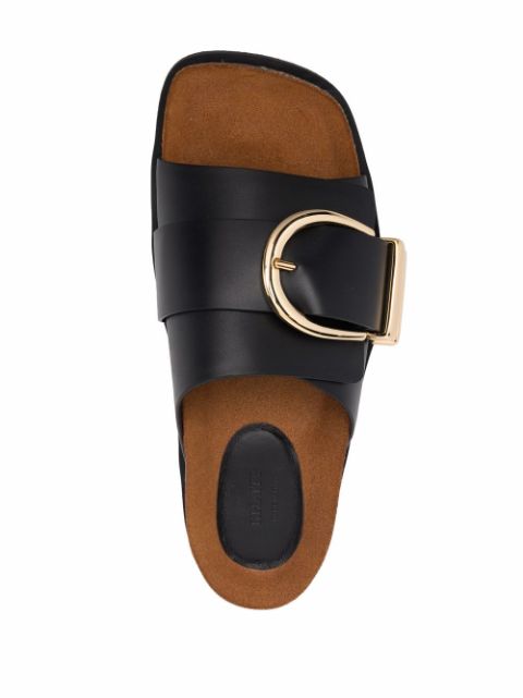 KHAITE Thompson Buckle Leather Sandals - Farfetch
