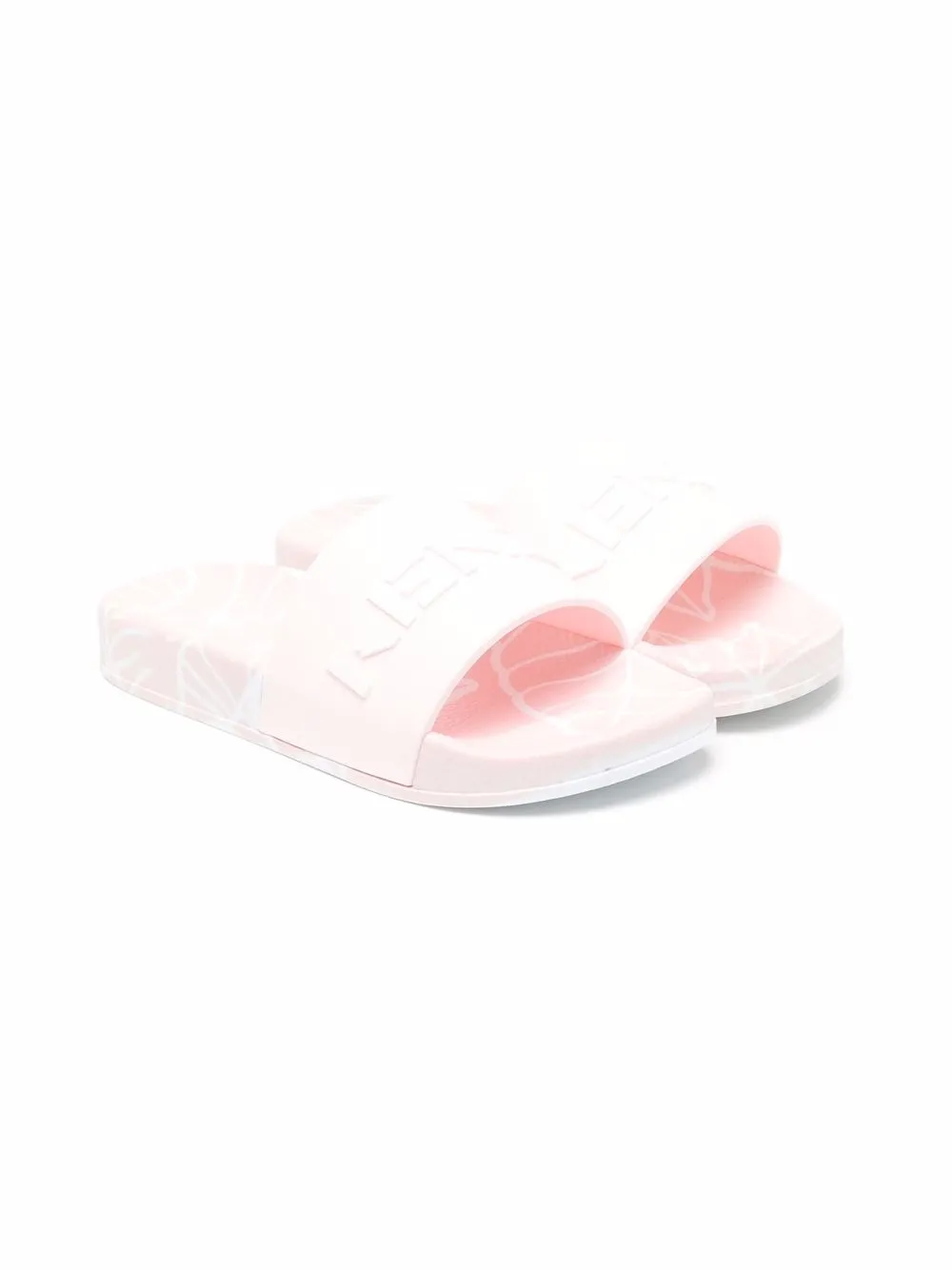 

Kenzo Kids logo-print slip-on sandals - Pink