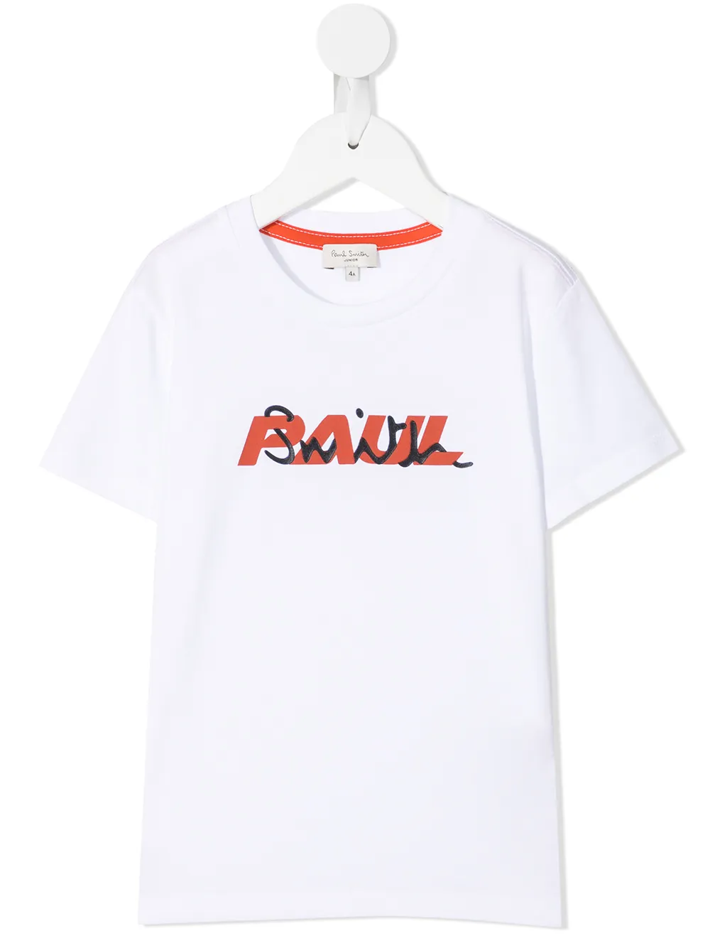 

Paul Smith Junior playera con logo estampado - Blanco