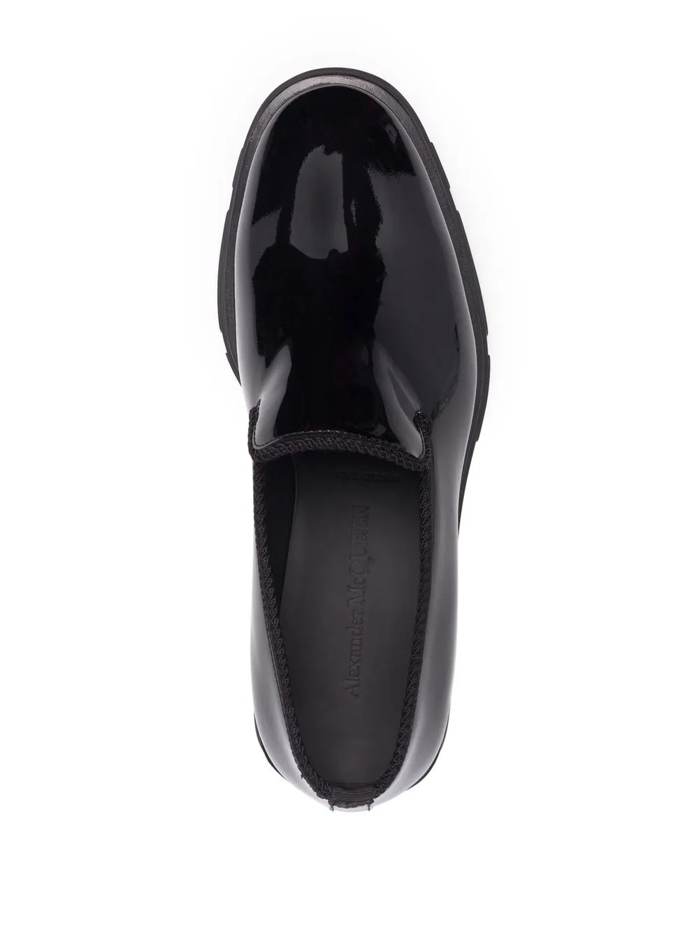 Alexander McQueen Glanzende loafers Zwart