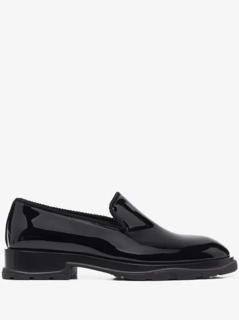 Alexander McQueen high-shine round-toe loafers